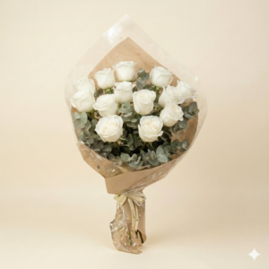 Bouquet 12 Rosas Blancas
