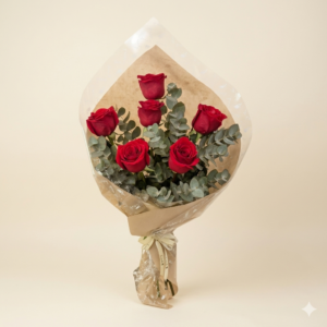 Bouquet 6 Rosas Rojas