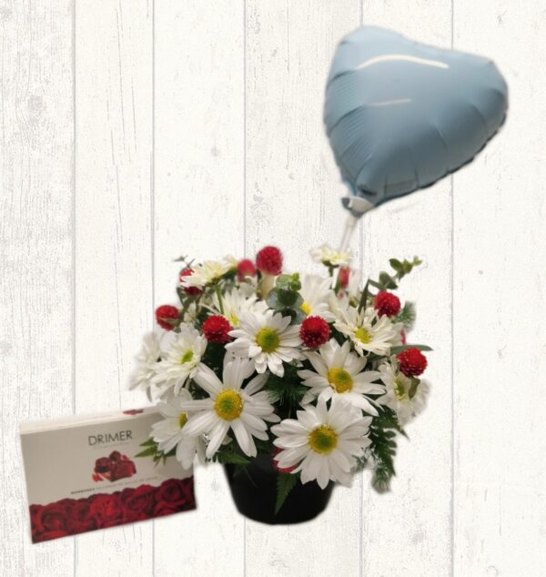 Florero con Globo Nene y Chocolates - Imagen 2