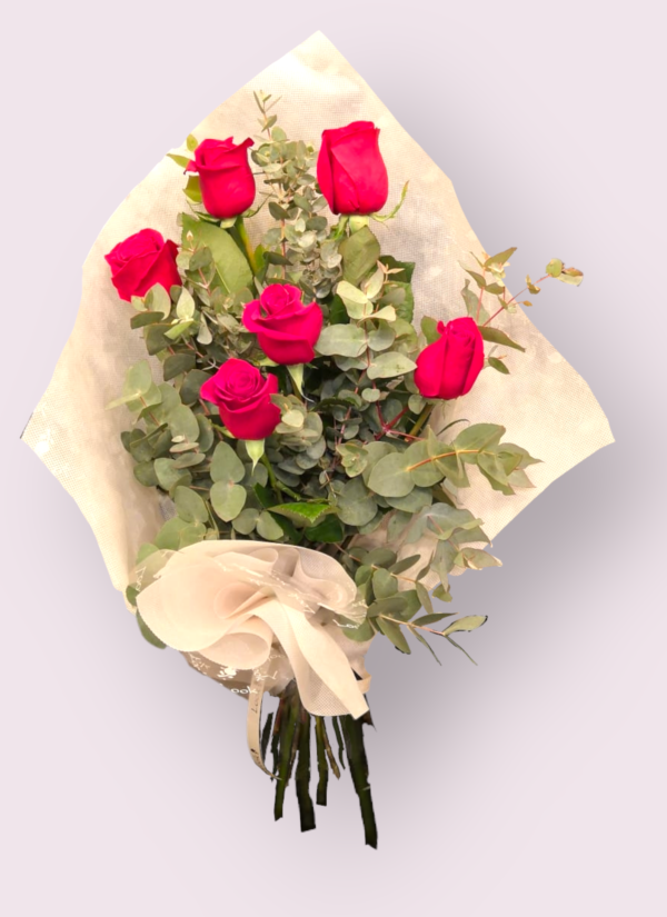 Bouquet 6 Rosas Rojas