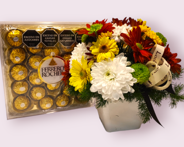 Florero Surtido y Ferrero Rocher